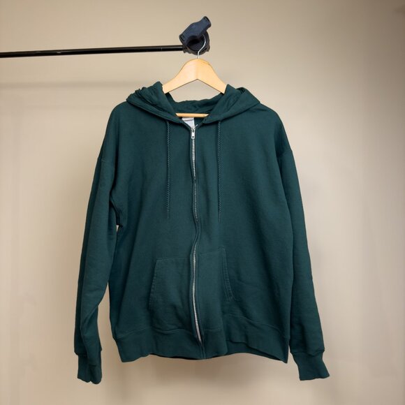 Hanes Dark Green Hoodie (Large) - Picture 1 of 4